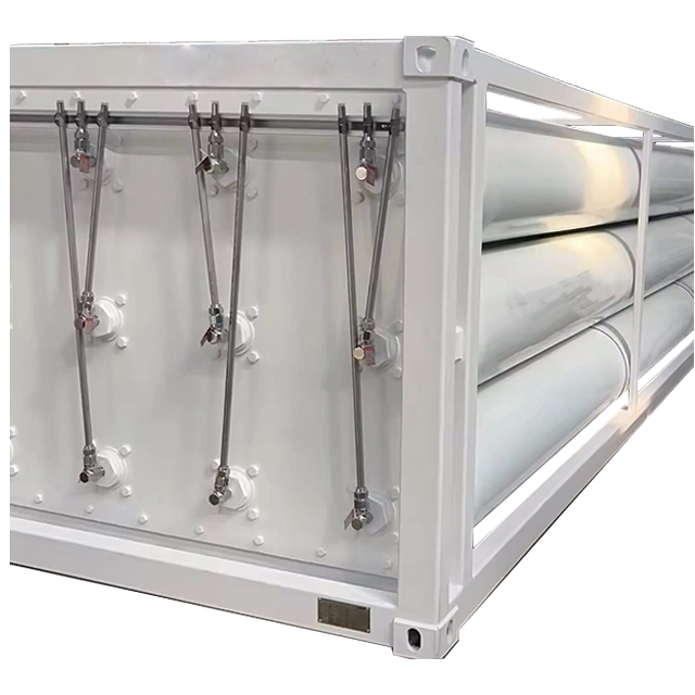 ISO DOT Standard 20FT 40FT CNG Hydrogen Skid Container CNG Hydrogen Truck Trailer Skeleton Semi Trailer