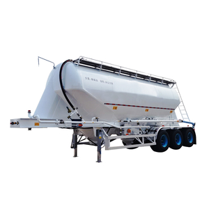 Two Axles Powder Tank Truck Dry Bulk Cement Tanker Trailer with Air Compressor China Trailer Truck Trailer