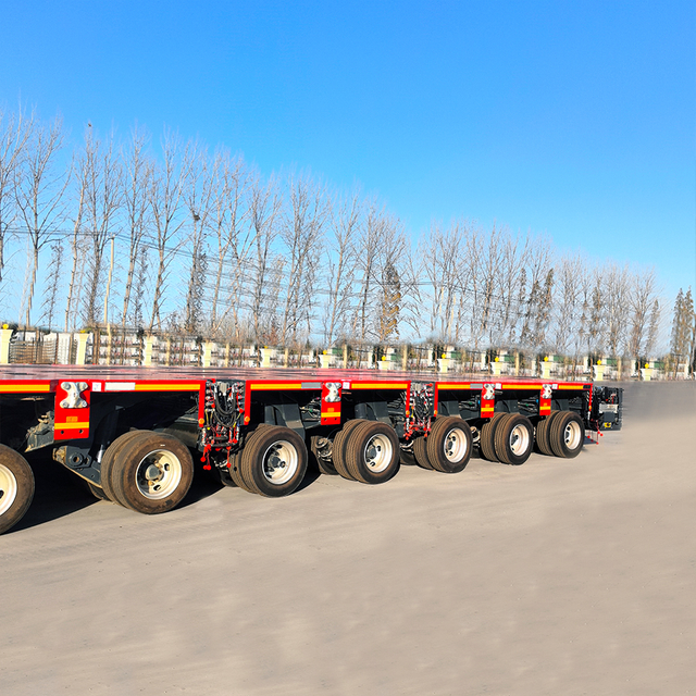 Cargo Truck Turbine Transformer Transportation 500 Tons Hydraulic Modular Axis Flatbed Truck Trailer