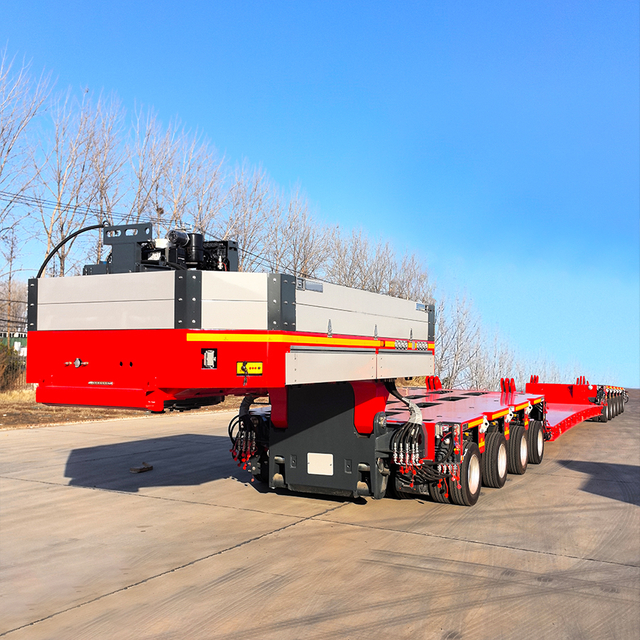 Normal Gooseneck Goldhofer Type Hydraulic Modular Spmt Multi Axle Cargo Trailer Truck Semi Trailer