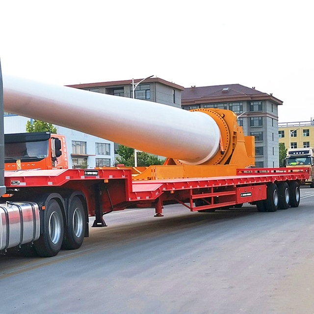 3 Axle Windmill Blade Turbine Hydraulic Flatbed Trailer 