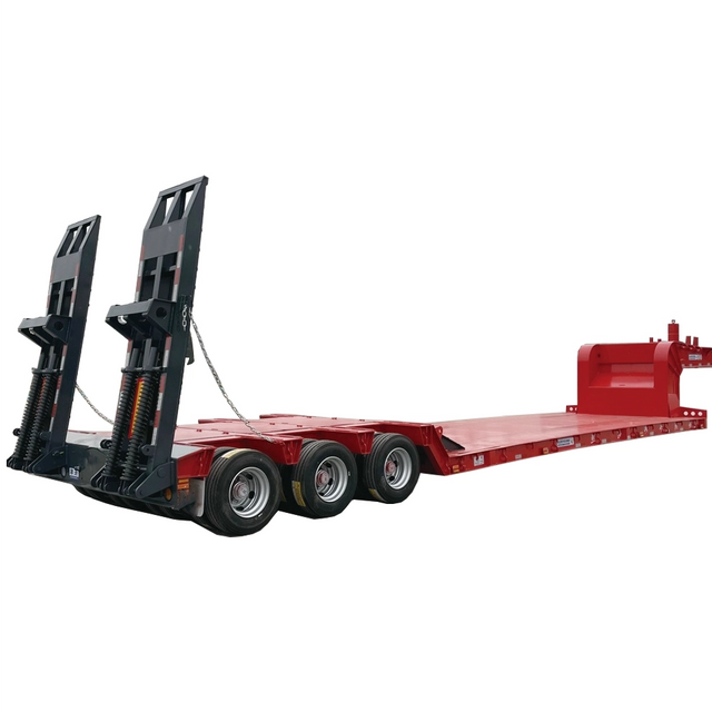 Gooseneck Lowbed Trailer for Transporting Heavy Equipment Ideal for Excavators Loaders Harvesters and Large Machinery