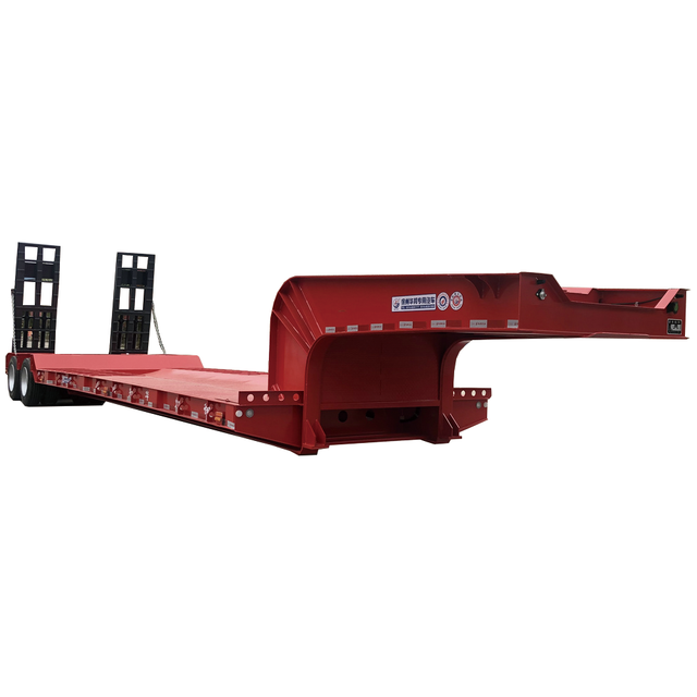 40 Ton 2 3 Axle Dry Bulk Cargo Trailer Vehicles Transport Flatbed Lowbed Truck Trailer with Ladders