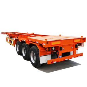 Customized 20ft 40FT Container Truck Vehicle Flatbed Skeleton Truck Trailer in Africa