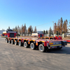 Multi Axles 200 400 Tons Gooseneck Heavy Truck Long And Overweight Cargo Hydraulic Modular Lowbed Truck Trailer 