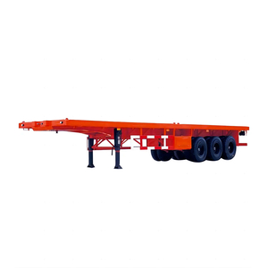 20ft 40ft 45 Feet Skeleton Car Container Transport Chassis Flatbed Trailer Truck