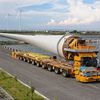  Wind Turbine Blade Extendable 72 Meter Long And Wide Heavy Duty Hydraulic Wind Blade Flatbed Semi Trailer