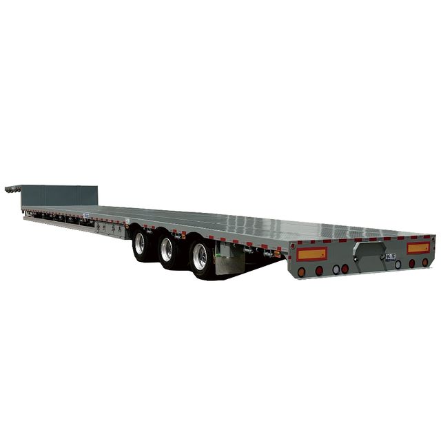 6 Axle 100 Tons Gooseneck Flatbed Lowbed Trailer with Ladders for Sale