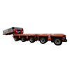 8 Axles 100tons Steering Function Flatbed Lowbed Lowboy Semi Trailer 