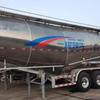3 Axles 38cbm Alumimum Alloy Bulk Cement Semi Trailer Powder Tanker Trailer Transport Truck Delivery Truck