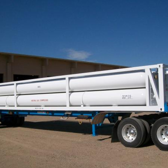Hydrogen 4640Nm3 10 Tube 40ft H2 Gas Skid Bundle Container Truck Trailer