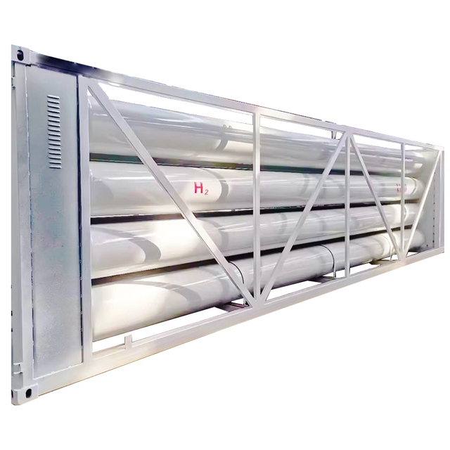 250bar 12 Tube 9260nm3 29.4m3 Seamless Steel Cylinder 20FT 40FT CNG Hydrogen Skid Container Truck Trailer