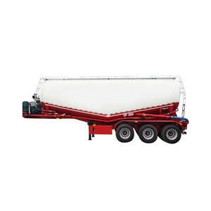 3 Axle Dry Bulk Cement Truck Tanker Mineral Powder Transportation Cement Tank Truck Trailer