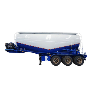 Customized 60 cbm Double Silo Large Capacity Dry Bulk Cement Feed Fly Ash Tanker Semi Trailer Truck
