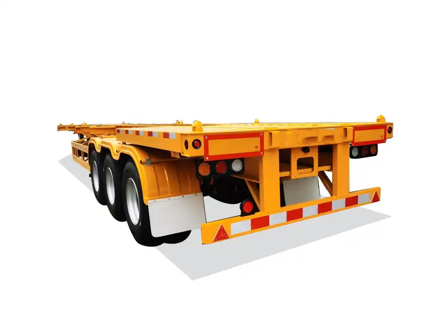 Customized 20ft 40FT Container Truck Vehicle Flatbed Skeleton Truck Trailer in Africa