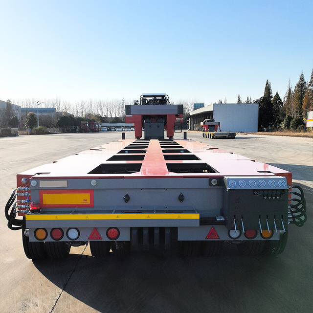 Powerful Heavy Haulage Flatbed Semi Trailers for Building Hydraulic trailer for Transportation Cargo Utility Vehicles