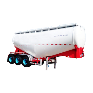 Aluminum Alloy 38m3 Mineral Powder Lime Powder Tanker Transport Fly Ash Cement Mixer Tank Truck Trailer
