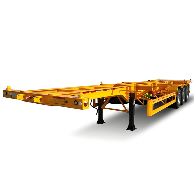 Customized 20ft 40FT Container Truck Vehicle Flatbed Skeleton Truck Trailer in Africa