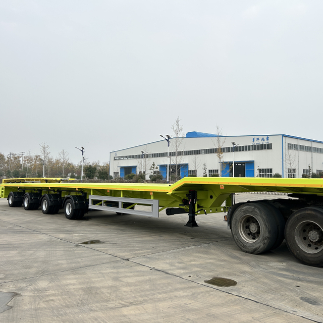 Wind Turbine Blade Trailer with Adjustable Steering System Low Flatbed Trailer for Efficient Blade Transport