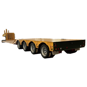 Bulk Price Transporting Cars 35 Tons 40 Ton 3 Axle Gooseneck Flatbed Lowbed Trailer for Sale