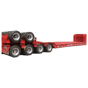 Transport Crane Tow Truck for Industrial Use Hydraulic Gooseneck Lowbed Truck Trailer