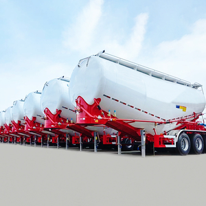 3 Axles V Shape Dry Powder Bulk Cement Carrier Efficient Powder Tanker Truck Trailer
