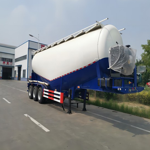 3 Axles 38cbm Alumimum Alloy Bulk Cement Semi Trailer Powder Tanker Trailer Transport Truck Delivery Truck