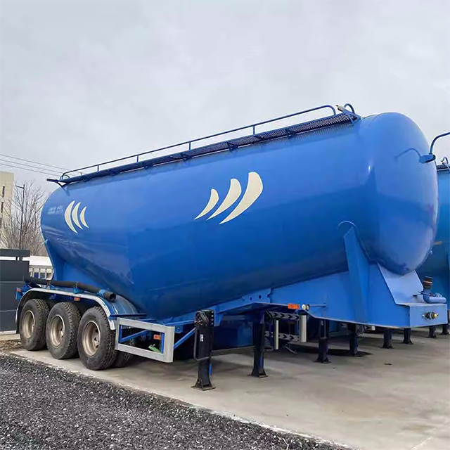 3 Axles 38cbm Alumimum Alloy Bulk Cement Semi Trailer Powder Tanker Trailer Transport Truck Delivery Truck